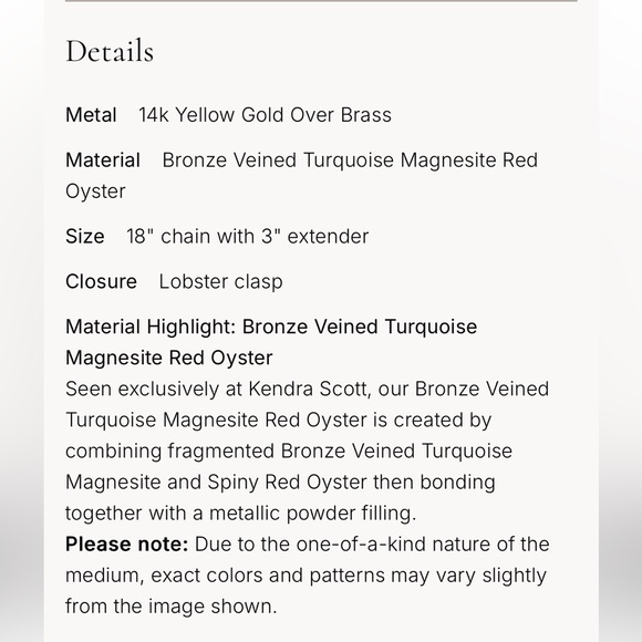 New Kendra Scott Yellow Rose Collection Ember Necklace Gorgeous πππππ - Picture 4 of 6